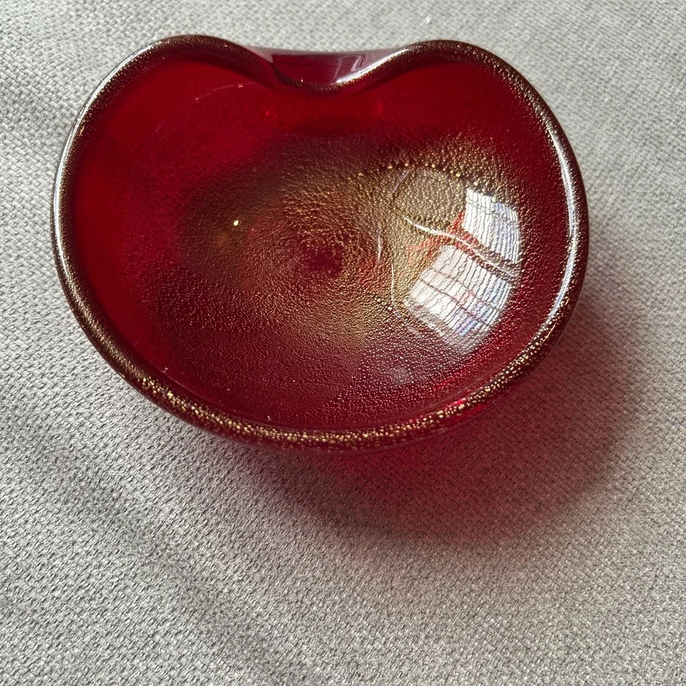 Tiffany & Co. Red Venetian Glass Dish - Picture 2 of 3
